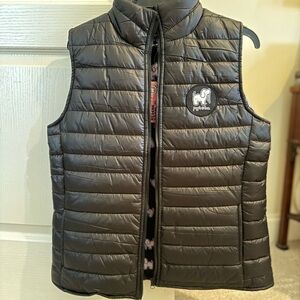 Black Puffer Vest with Logo